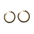 Pair of hoop earrings with beads 