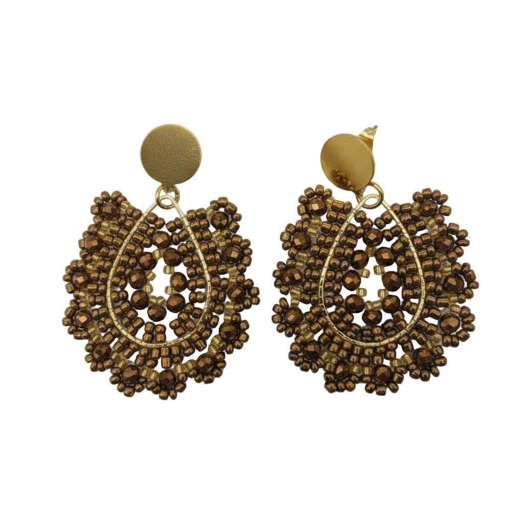 Pair of gold hoop earrings 