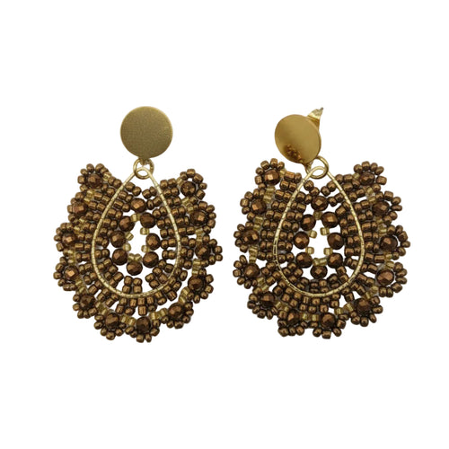 Pair of gold hoop earrings 