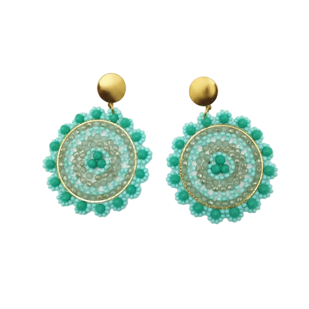 Turquoise beaded earrings