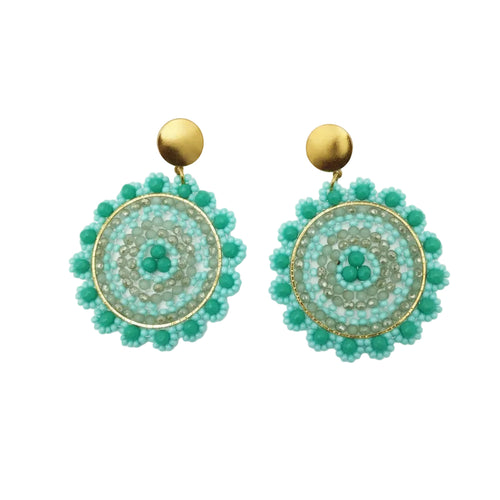 Turquoise beaded earrings