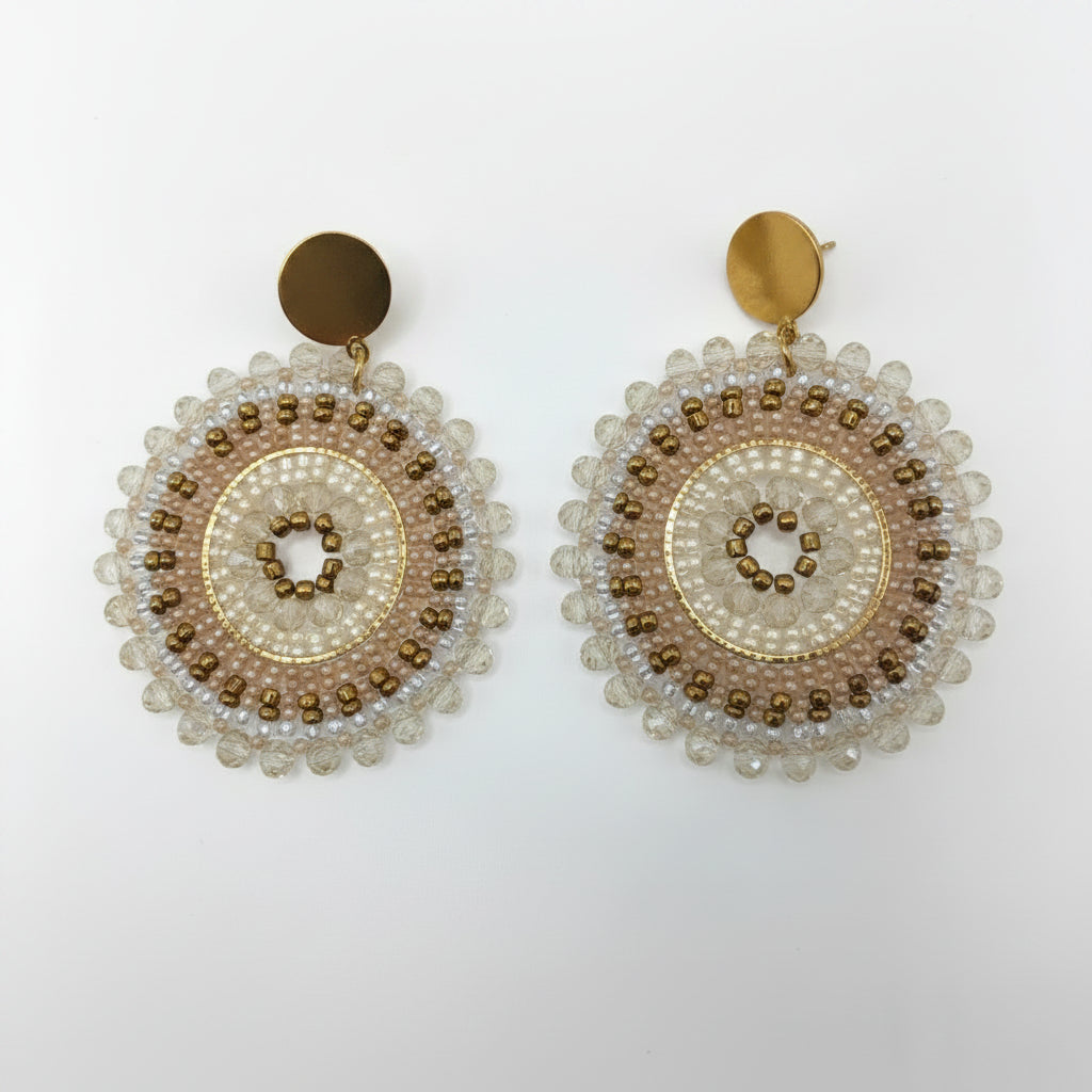 Pair of beaded earrings