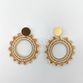 Pair of gold and pearl earrings