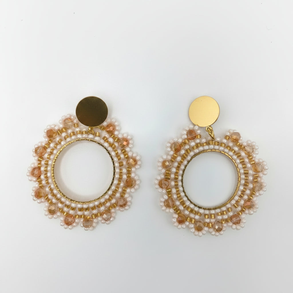 Pair of gold and pearl earrings