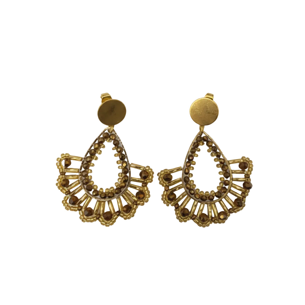 Pair of gold earrings