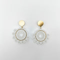Gold and pearl earrings