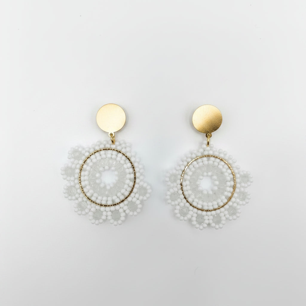 Gold and pearl earrings