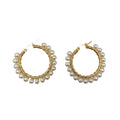 Beaded-Chamber Hoop Earrings
