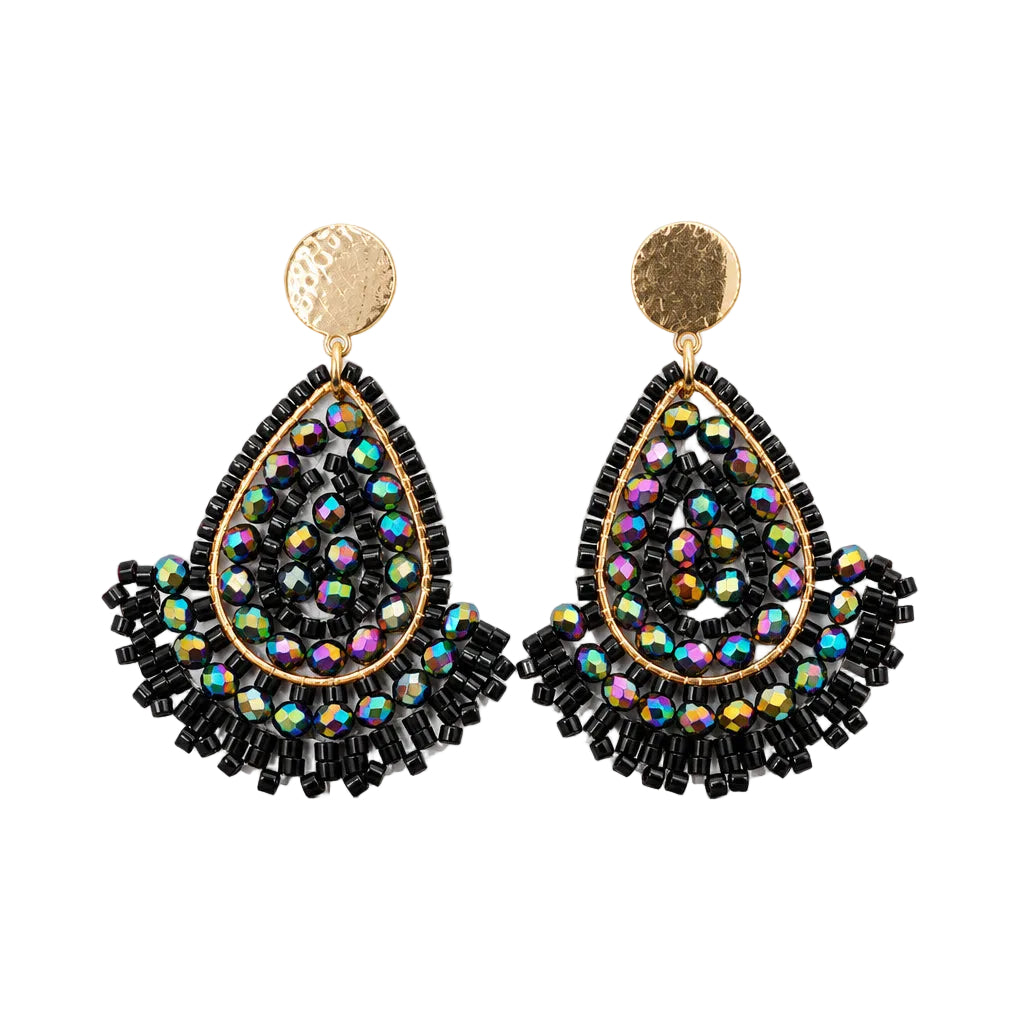 Scalloped-Fan Drop Earrings