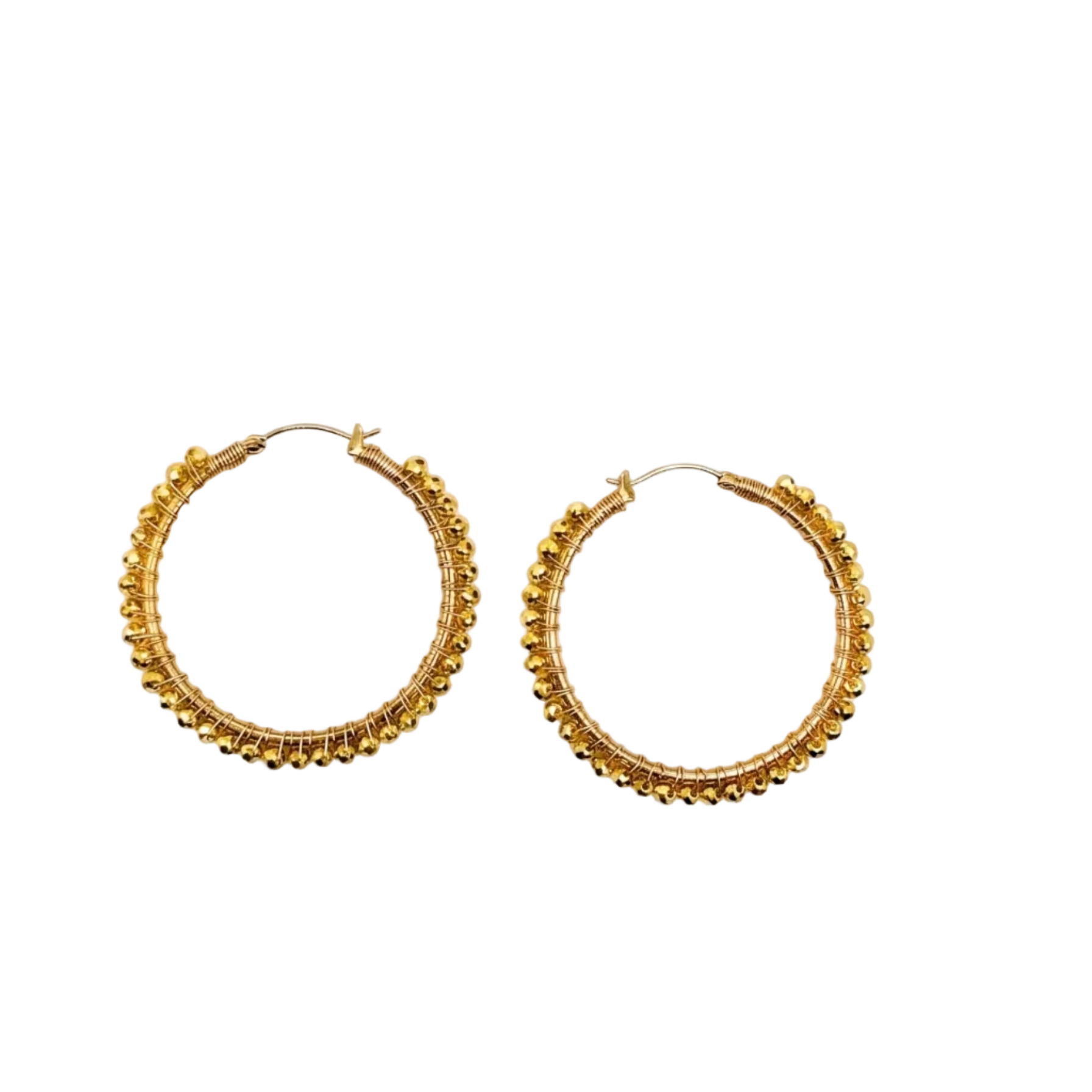 Wire-Wrapped Hoop Earrings