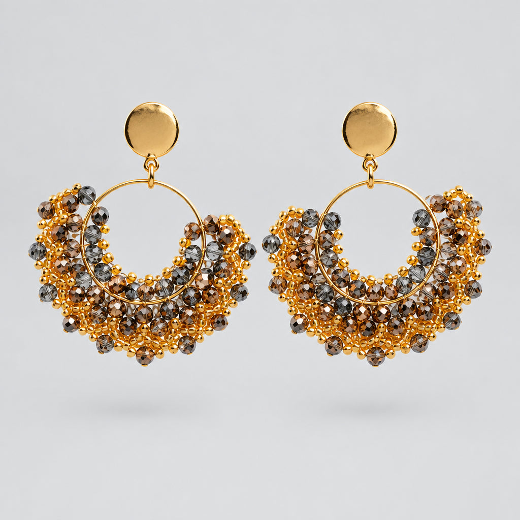 Woven-Garland Drop Earrings