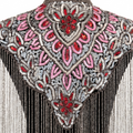 Decorative collar with intricate beadwork on a white background