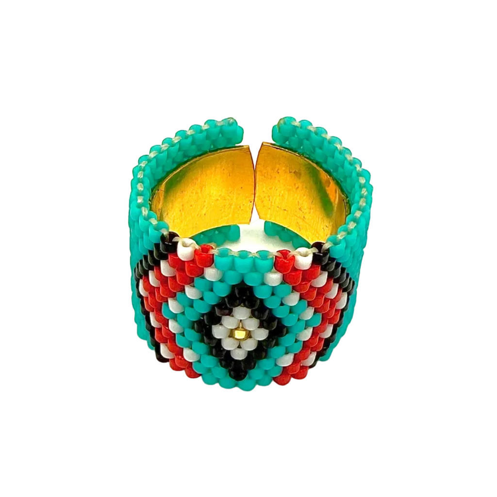 Miyuki-Bead Statement Ring