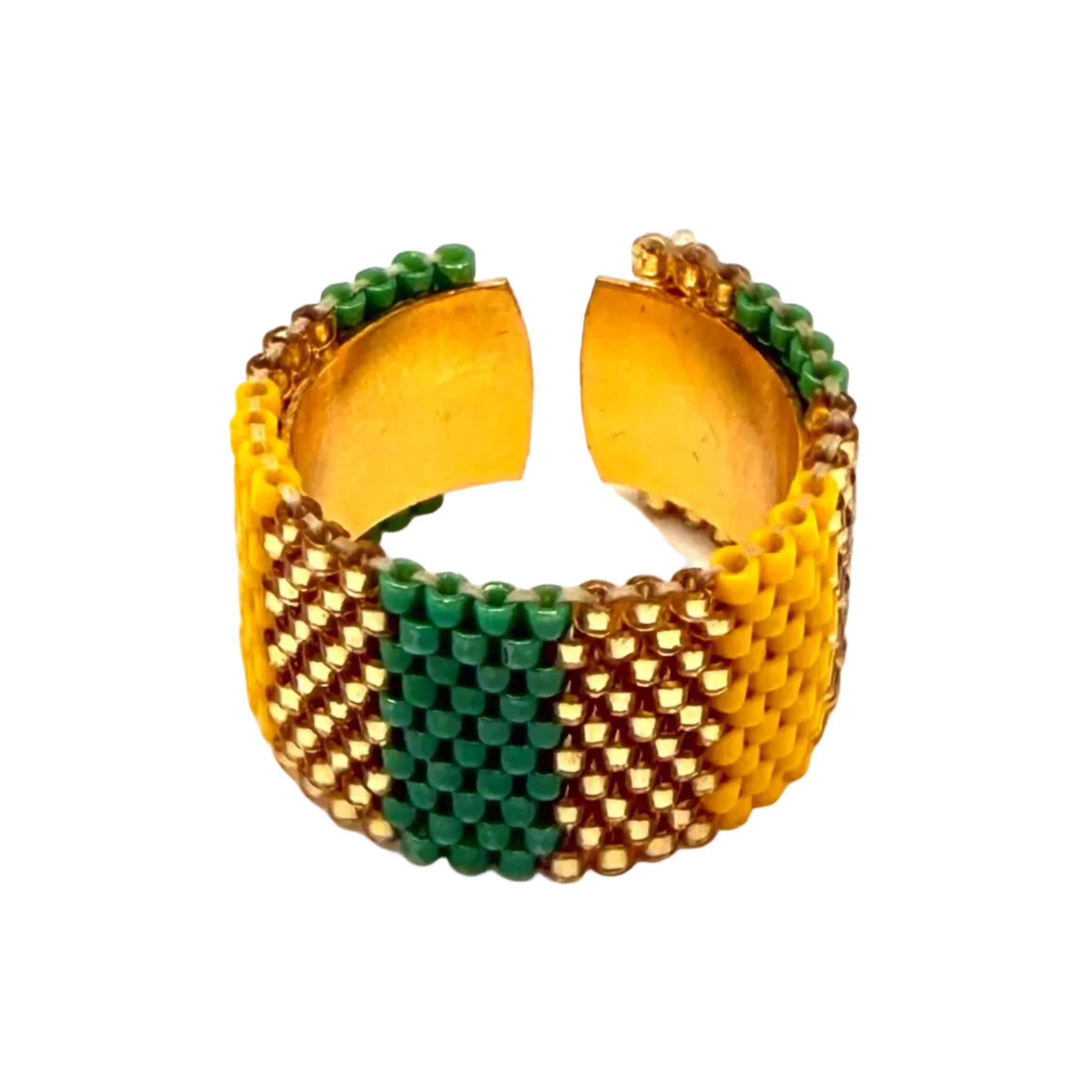 Miyuki-Bead Statement Ring