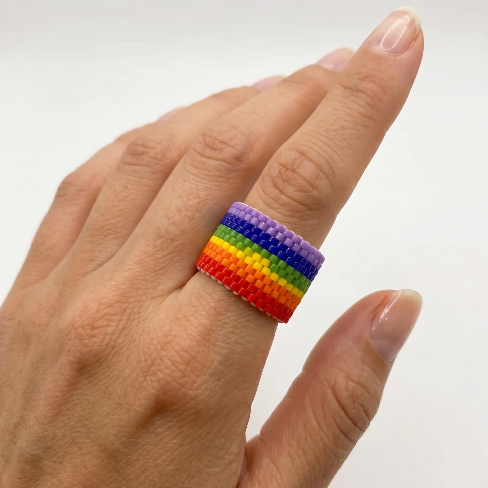 Pride Miyuki-Bead Statement Ring